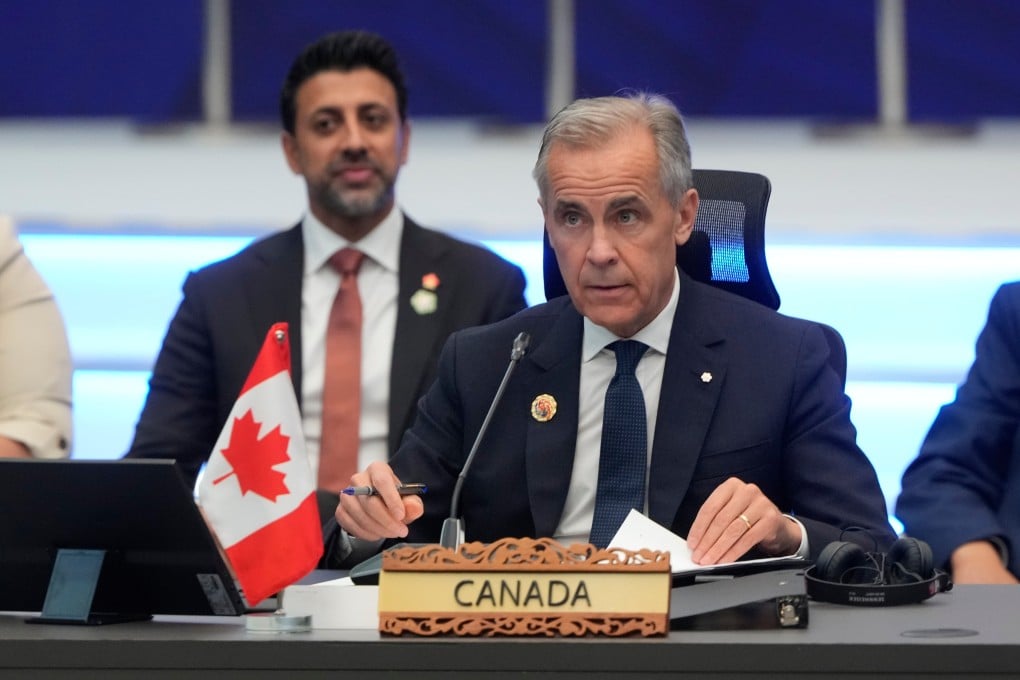 Canadian Prime Minister Mark Carney waits for a plenary session to begin at the Asean summit in Kuala Lumpur, Malaysia, on Sunday. Photo: AP