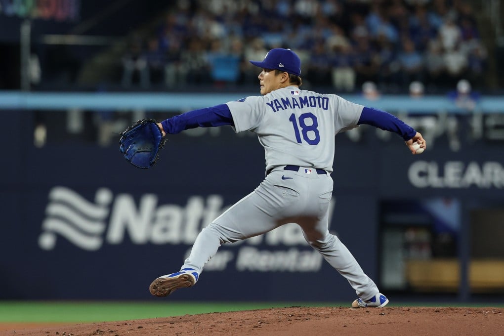 Los Angeles Dodgers pitcher Yoshinobu Yamamoto produced a complete game in Toronto. Photo: TNS