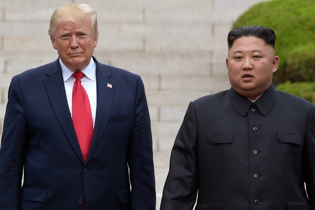 US President Donald Trump (left) meets North Korean leader Kim Jong-un in Panmunjom on June 30, 2019. Photo: AP