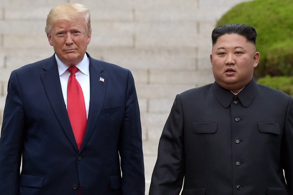 US President Donald Trump (left) meets North Korean leader Kim Jong-un in Panmunjom on June 30, 2019. Photo: AP