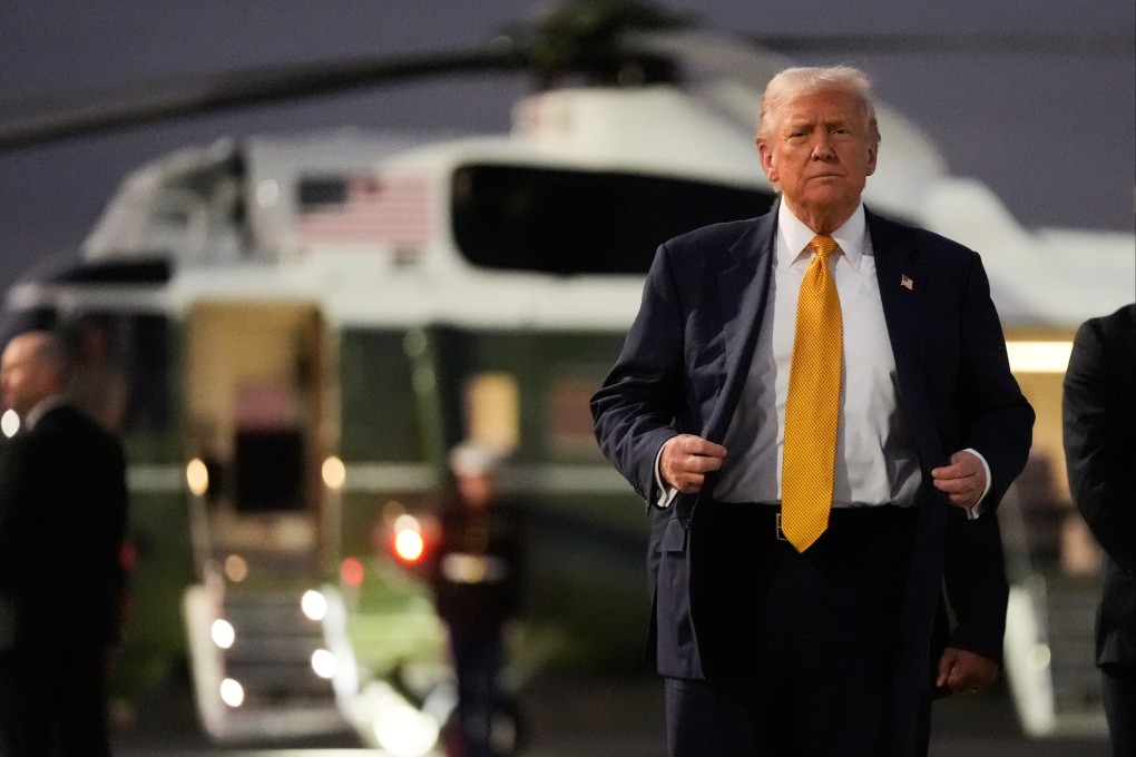 US President Donald Trump arrives at Haneda Airport in Tokyo, Japan, on Monday. Photo: AP