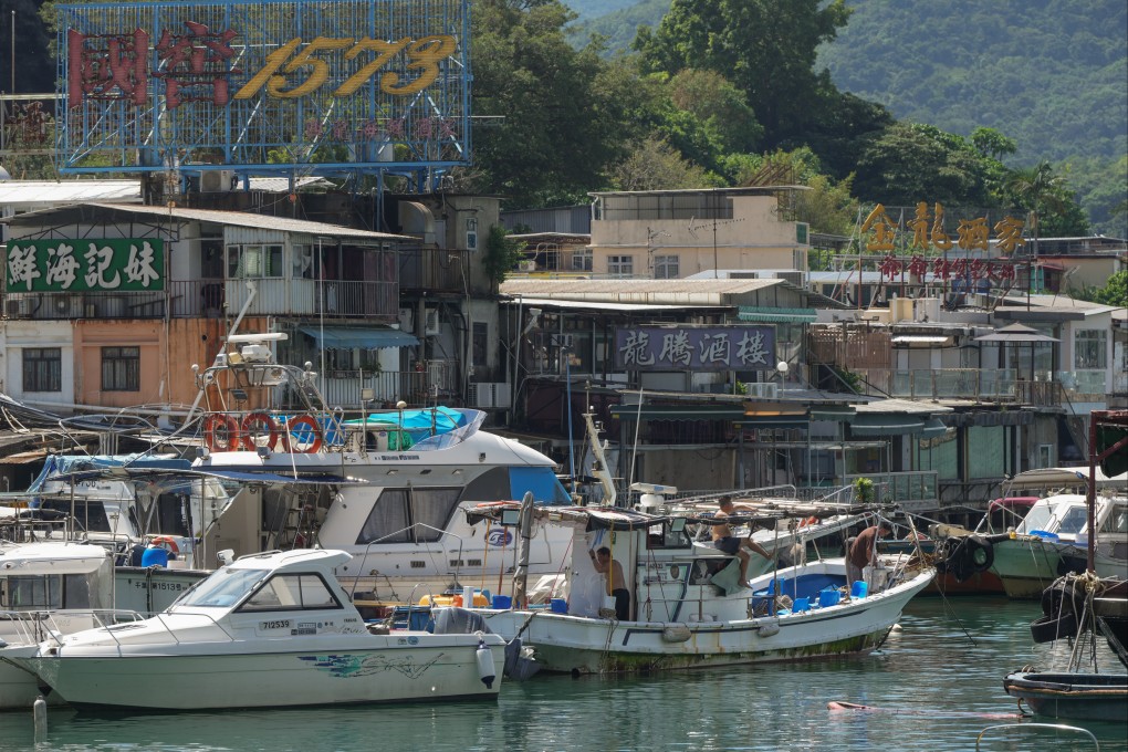 A view of restaurant signs and boats at Lei Yue Mun on September 22. Given that seafood is generally considered halal, there exists a unique opportunity to promote areas like Lei Yue Mun and Sai Kung as halal seafood districts. Photo: Sam Tsang