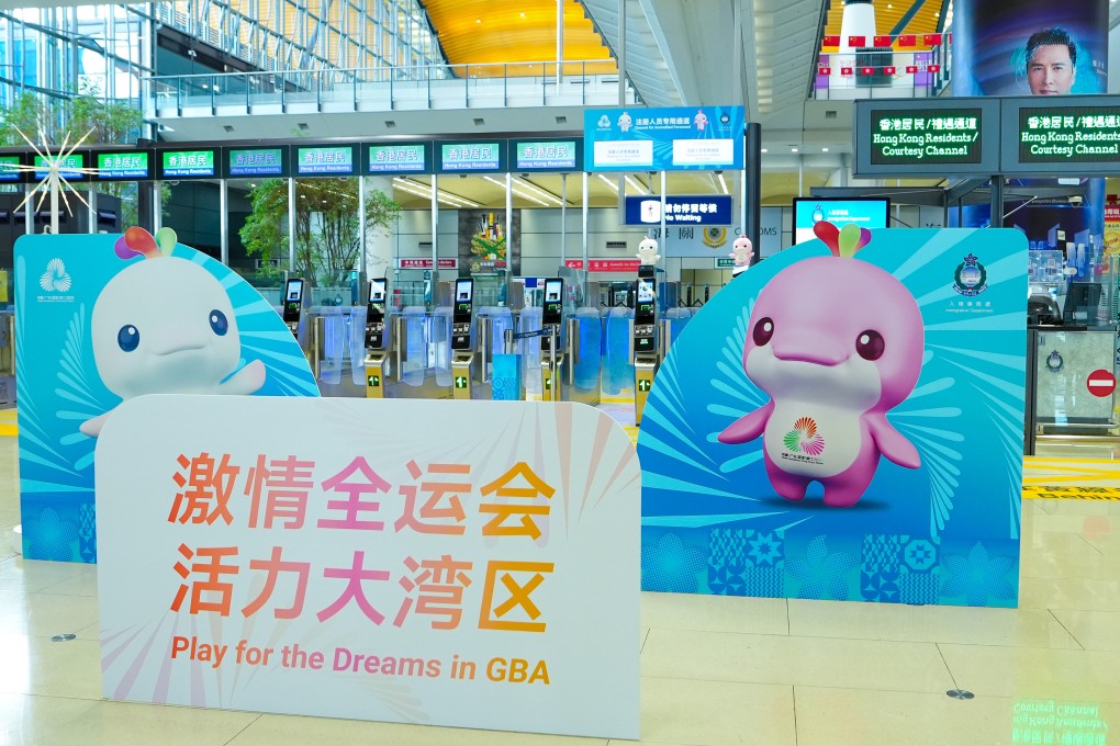 Around 5,000 people from various delegations are expected to enter Hong Kong via the dedicated e-channel clearance lanes during next month’s Games. Photo: Handout