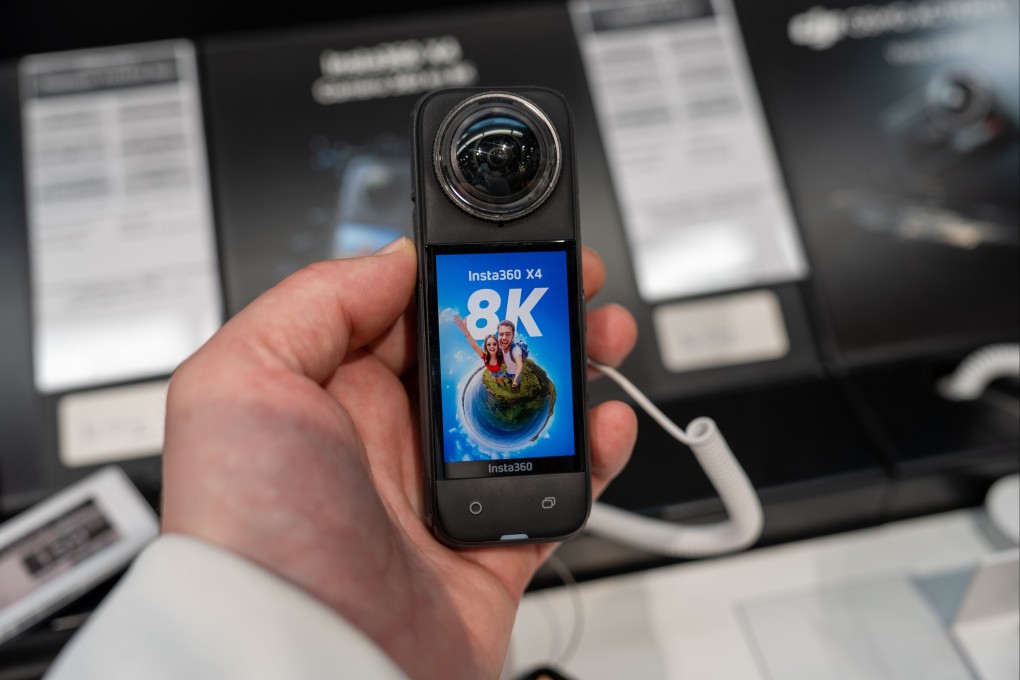 An Insta360 X4 camera on display at a store. Photo: Shutterstock