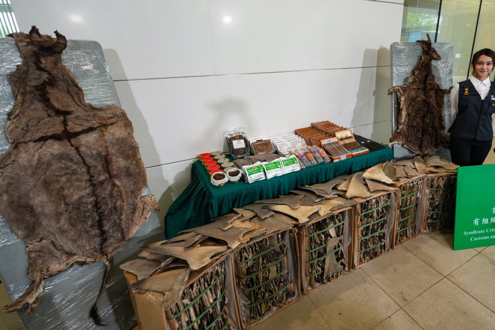 Hong Kong customs has uncovered two major sea smuggling cases, seizing suspected illicit goods worth about HK$200 million, including 150 tonnes of donkey skin. Photo: Jelly Tse
