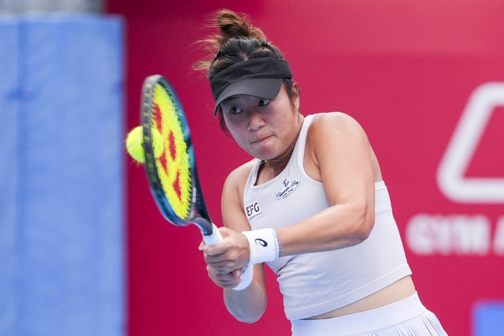 Eudice Chong said putting very little pressure on herself may have helped her win against the higher-ranked Suzan Lamens on Tuesday. Photo: Eugene Lee