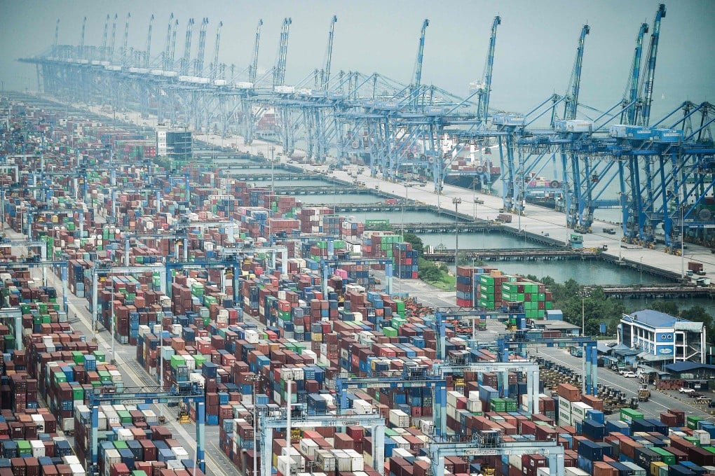 Shipping containers are seen stacked at Port Klang on the outskirts of Kuala Lumpur, Malaysia. The US is currently Asean’s largest export destination. Photo: AFP