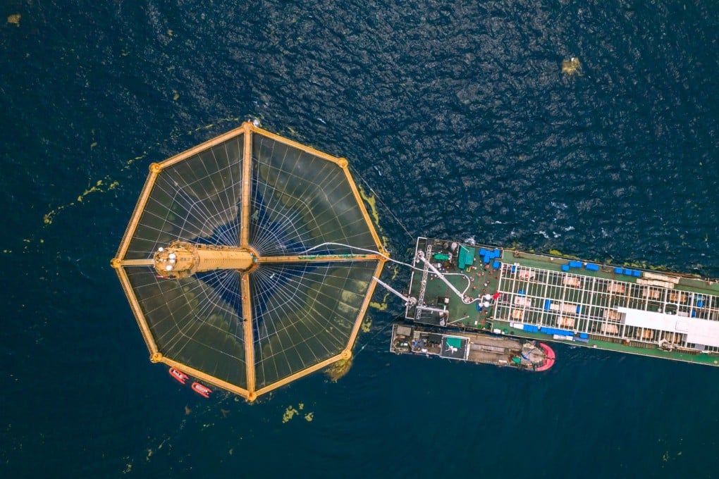China’s Shen Lan 1 is seen from above. It is one of the controversial structures recently built in a contested region of the Yellow Sea that is fuelling tensions with South Korea. Photo: Handout
