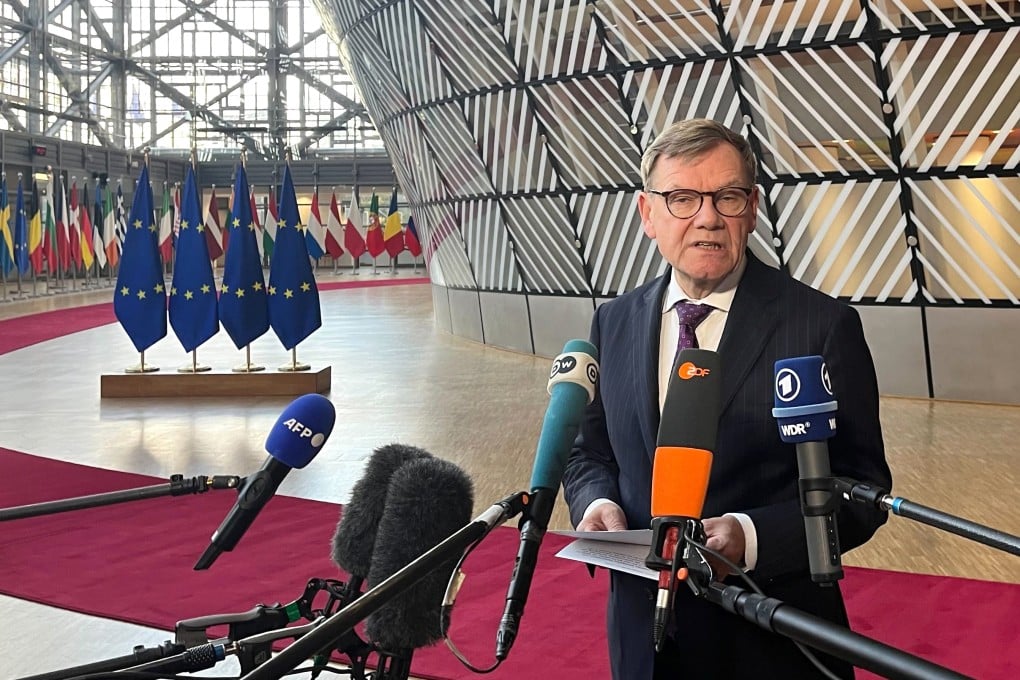 German Foreign Minister Johann Wadephul at the European Council building in Brussels, Belgium on Monday. Photo: dpa