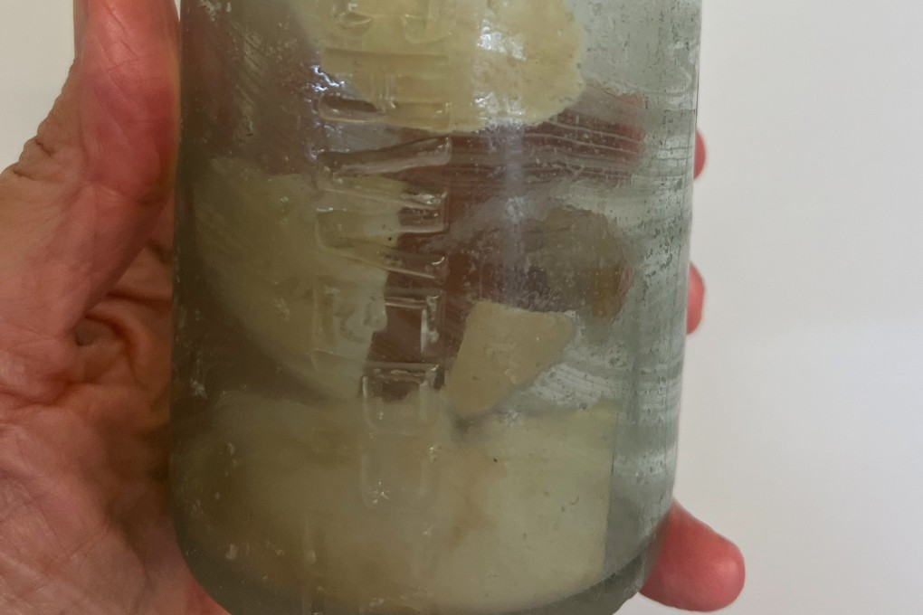 This photo provided by Deb Brown shows a bottle with letters inside in Condingup, Australia earlier this month. Photo: AP