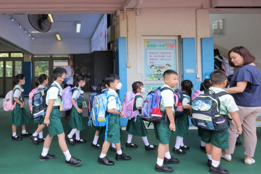 Pupils go back to school at the start of a new academic year in Sheung Shui in 2023. Photo: Jelly Tse