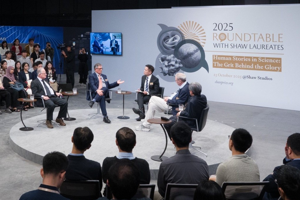 This year’s Shaw Prize laureates discuss the challenges and joys of their scientific discoveries at a round-table event hosted at Shaw Studios in Hong Kong. Photo: The Shaw Prize Foundation