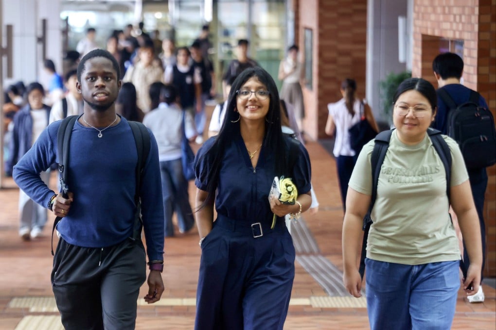 International students at the University of Hong Kong on September 19. Photo: Jonathan Wong