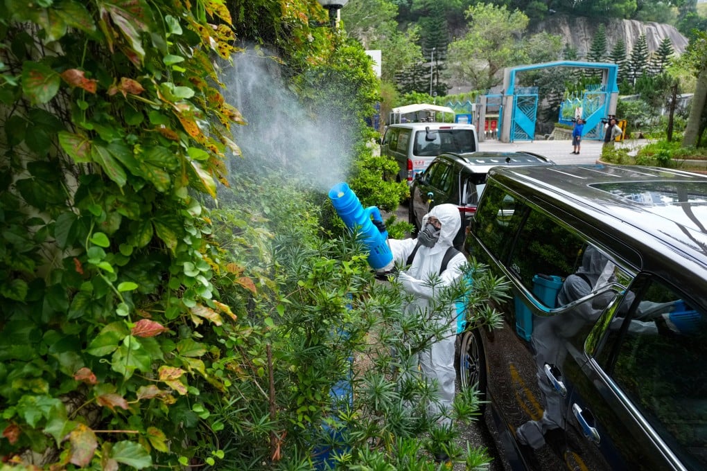 Mosquito control work is carried out In Hong Kong after the first local case of chikungunya fever was recorded. Photo: Karma Lo