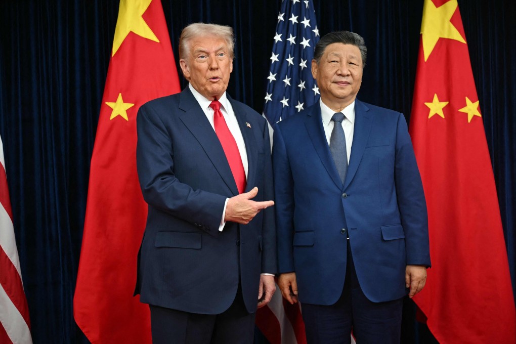 US President Donald Trump and Chinese leader Xi Jinping held a meeting in Busan, South Korea, on Thursday. Photo: AFP