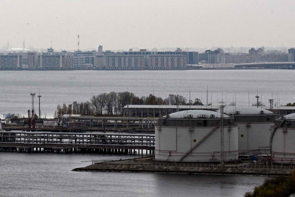 A view of an oil terminal in Saint Petersburg, Russia. The US has imposed sanctions against several major Russian oil producers. Photo: AFP