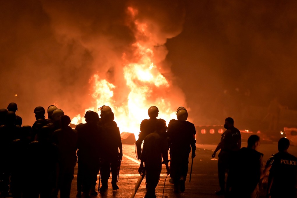 Security forces clash with TLP supporters during an anti-Israel protest near Lahore, Pakistan, on October 10. Photo: EPA