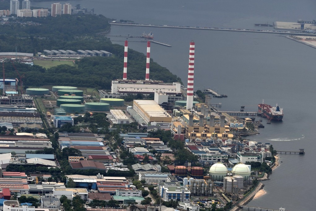 An aerial view of Singapore’s largest power station in Senoko, Sembawang. It primarily runs on natural gas. Photo: AFP