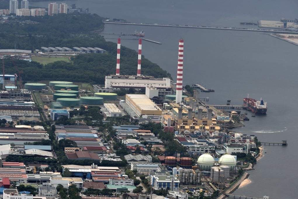 An aerial view of Singapore’s largest power station in Senoko, Sembawang. It primarily runs on natural gas. Photo: AFP