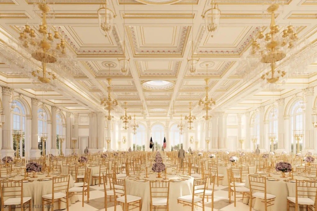 US President Donald Trump’s new White House ballroom, privately funded at an estimated cost of US$250 million, echoes the monuments built by China’s ancient emperors. Photo: The White House