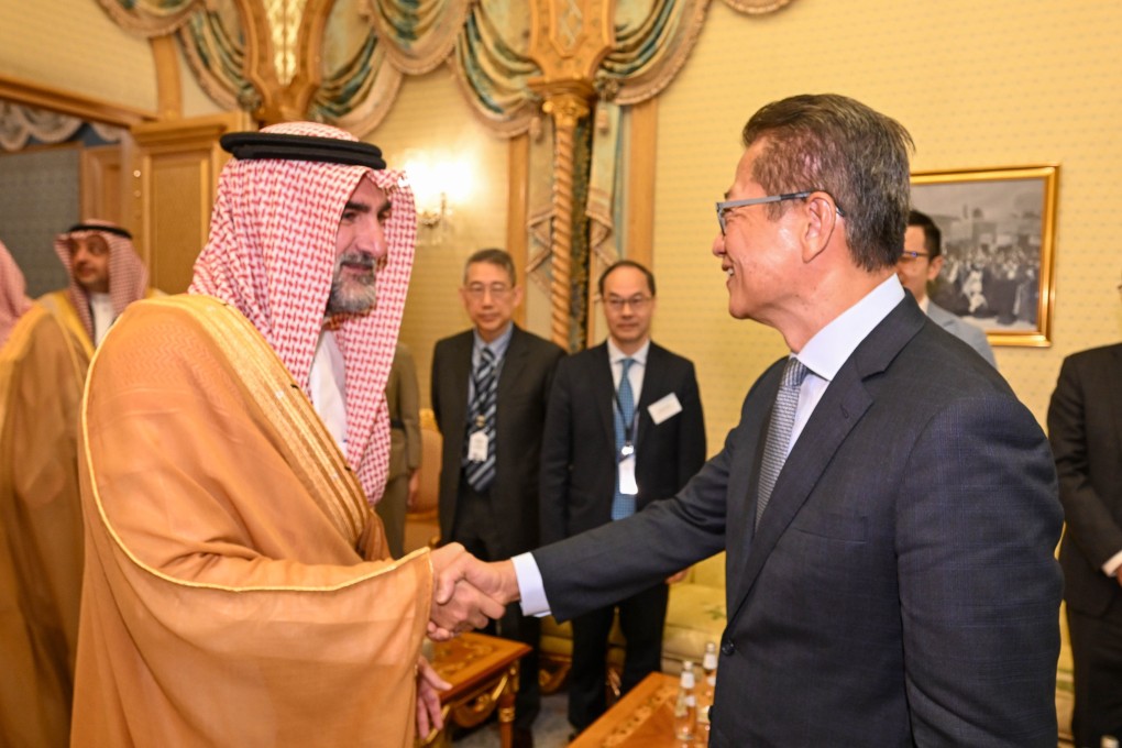 Financial Secretary Paul Chan (right) has travelled to Saudi Arabia to promote business ties between Hong Kong and the kingdom. Photo: Handout