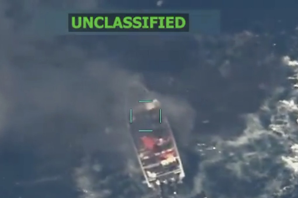 Image taken from a video shared on social media by US Defence Secretary Pete Hegseth on Wednesday. Photo: TNS