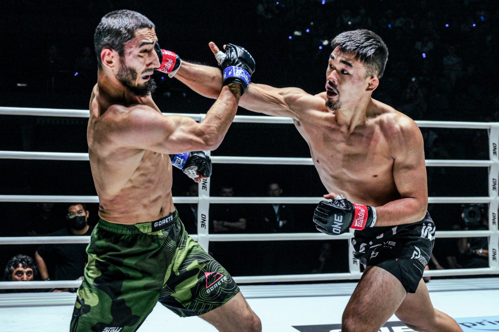 The first fight between Alibeg Rasulov (left) and Christian Lee ended abruptly because of an accidental eye poke that landed on Rasulov. Photo: ONE Championship