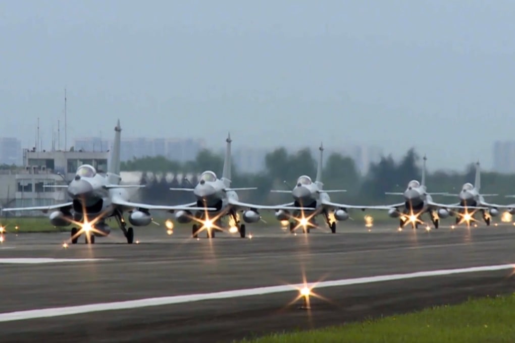 The J-10 fighter jet is a major defence industry product for China. Photo: CCTV