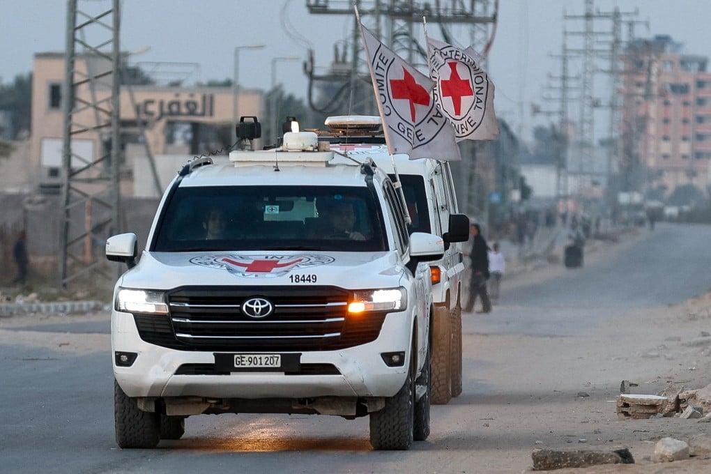 The Red Cross transports the body of a deceased hostage on Friday, who had been held in Gaza since the deadly attack on Israel by Hamas. Photo: Reuters