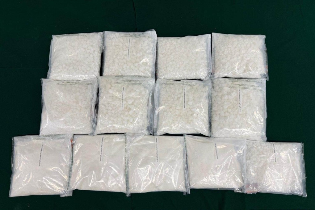 Hong Kong customs has seized 35kg of suspected ketamine worth HK$16 million hidden in a mini-storage warehouse. Photo: Hong Kong Customs and Excise Department