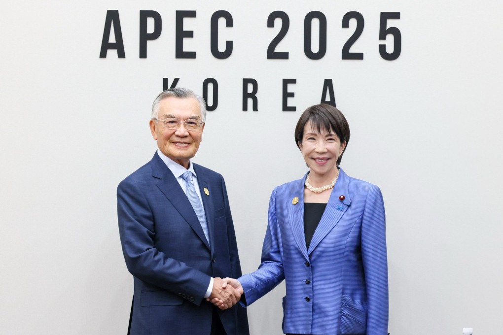 Japan’s Prime Minister Sanae Takaichi met Lin Hsin-i, Taiwan’s presidential adviser, on Friday and Saturday, according to X posts. Photo: Sanae Takaichi