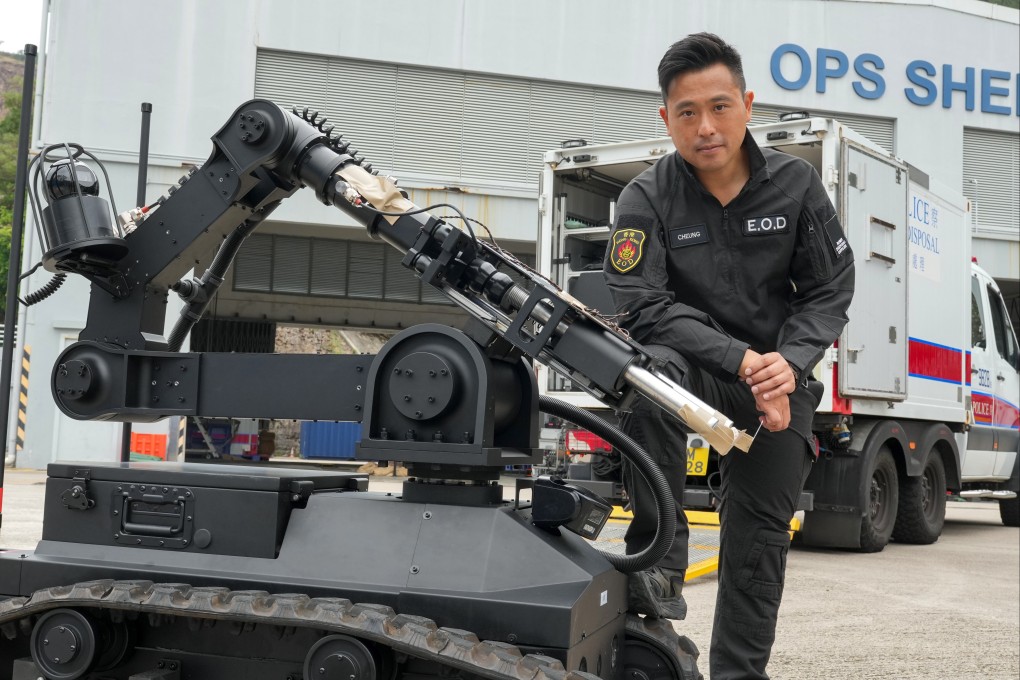 Superintendent Andy Cheung at the Hong Kong Police Force’s explosive ordnance disposal depot. Photo: May Tse