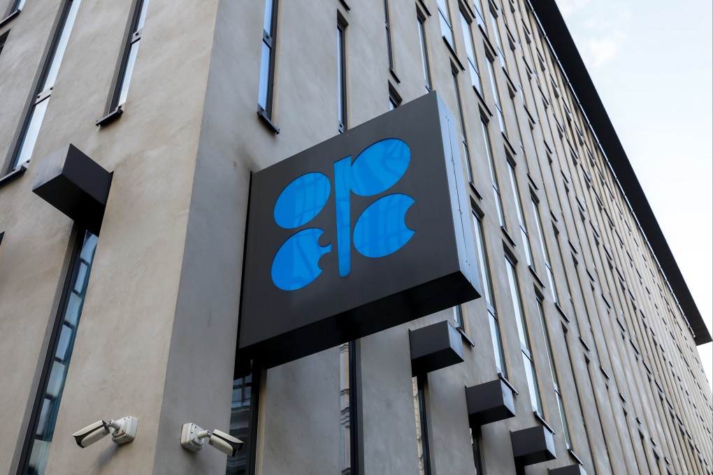 The logo of the Organization of the Petroleoum Exporting Countries (OPEC) outside of OPEC’s headquarters in Vienna. Photo: AP