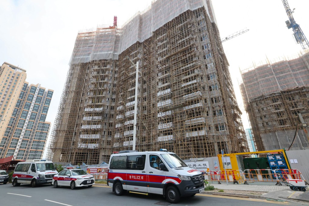 The accident was reported at 3.20pm on Sunday after the worker reportedly plunged from bamboo scaffolding. Photo: Handout