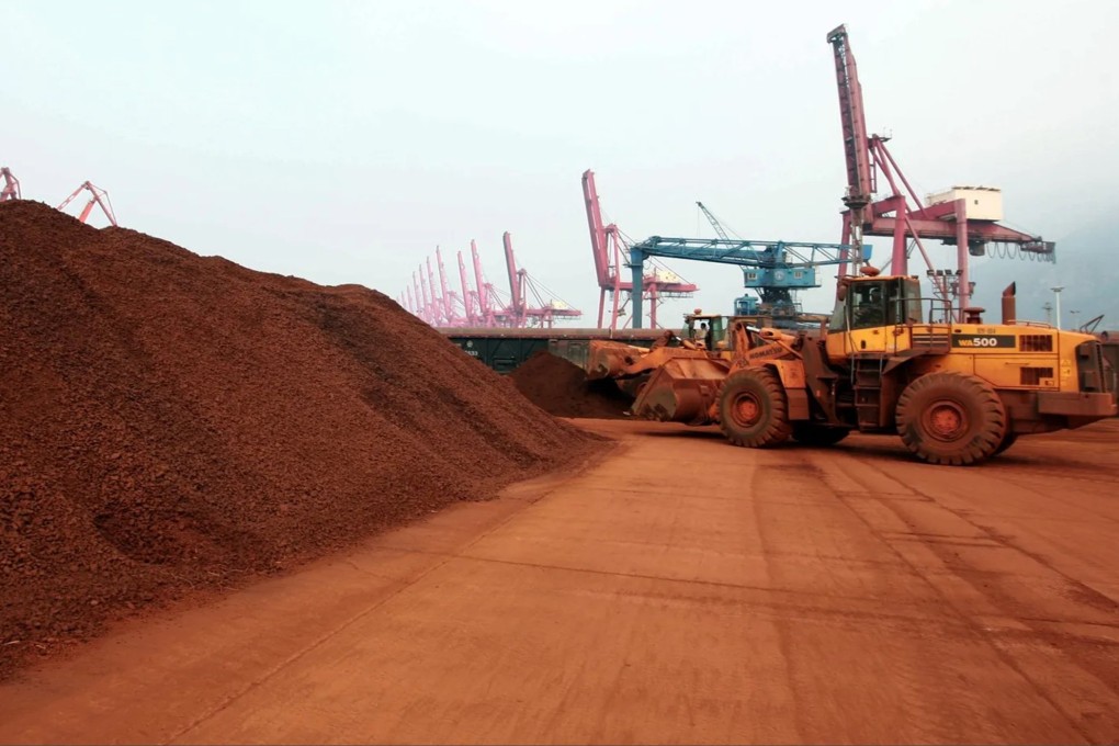 Rare earth minerals are loaded for export at a port in Lianyungang, in China’s Jiangsu province. Photo: AFP
