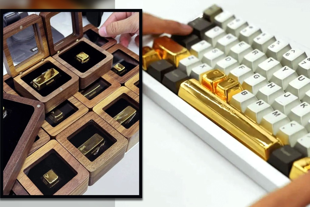 A Chinese tech company has rewarded its staff with gold keycaps as a bonus for four consecutive years. Photo: SCMP composite/Sohu