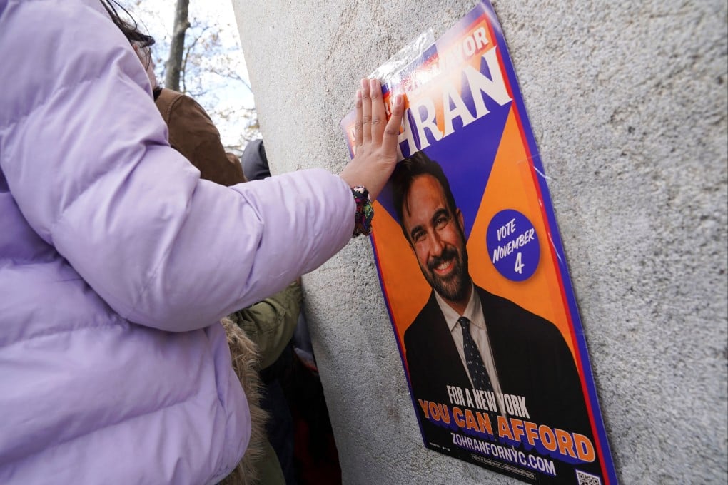 A poster of Democratic candidate for New York City mayor, Zohran Mamdani. Photo: Reuters