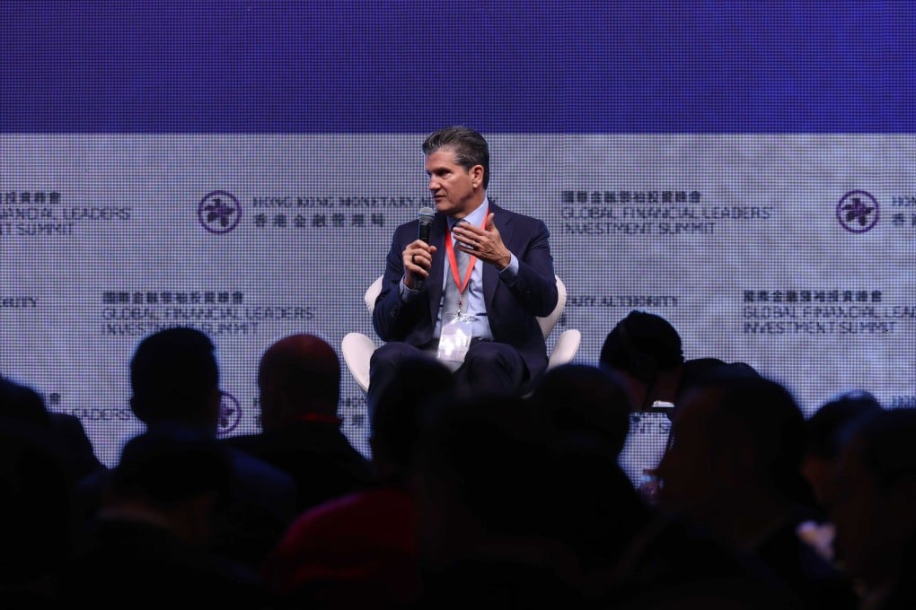 William Ford, chairman and CEO of General Atlantic, speaks at the Global Financial Leaders’ Investment Summit on Tuesday. Photo: Edmond So