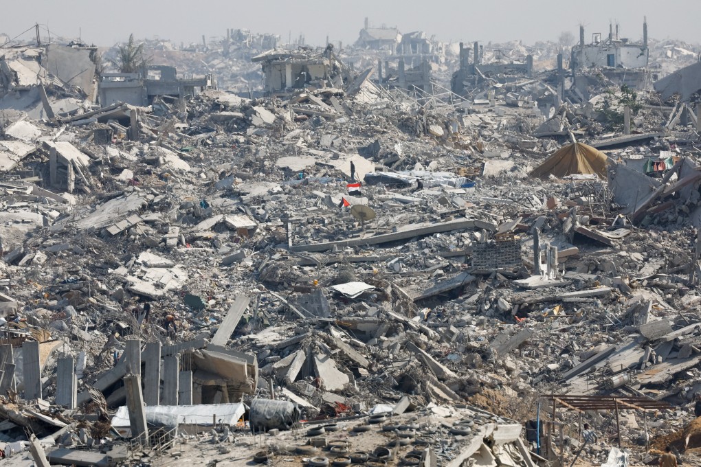 The rubble of destroyed buildings in Gaza City. Photo: Reuters