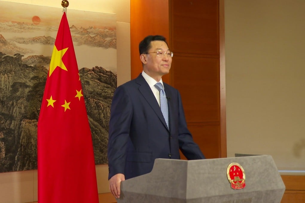 China’s top envoy to the US, Xie Feng, said on Monday that it would be unacceptable to “cause any new disruptions, make zero-sum calculations” or try to profit at the others’ expense, as he urged both sides to maintain momentum achieved in recent high-level trade talks. Photo: Handout