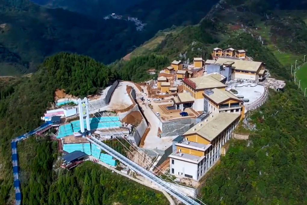 Local governments across China accumulated large volumes of hidden debt in the 2010s as they raised funds for large-scale construction projects, such as this luxury resort in Guizhou province. Photo: CCTV