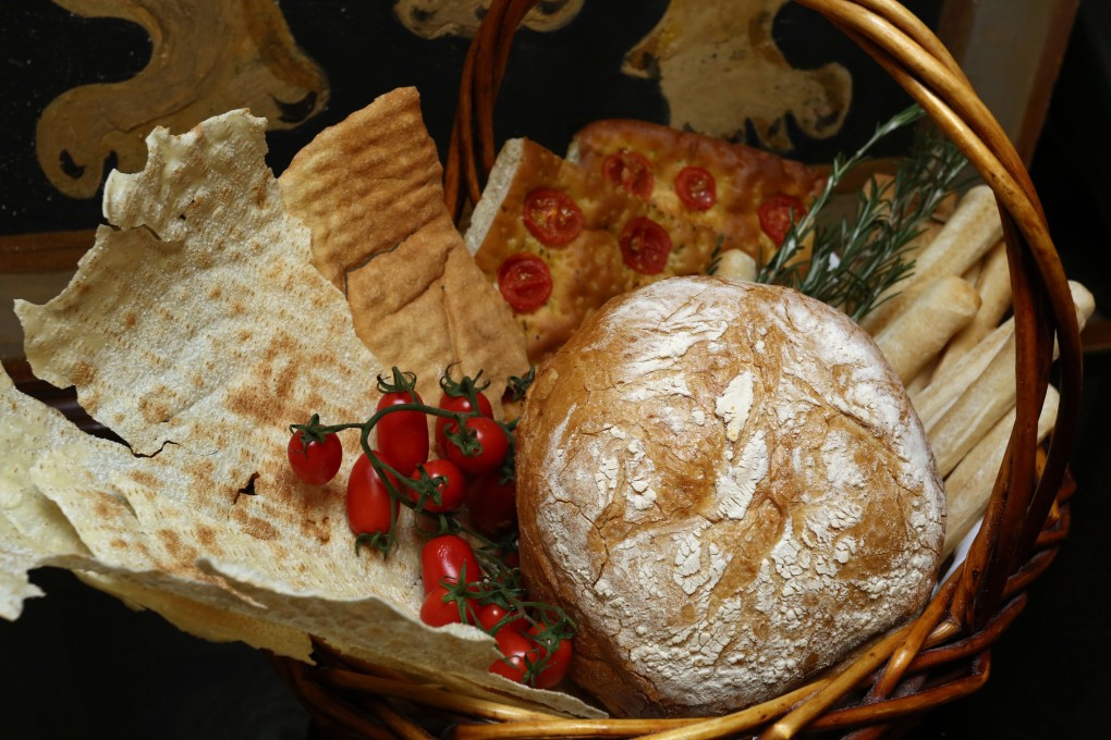 An Italian-style bread basket at Sabatini Ristorante Italiano in Tsim Sha Tsui, Hong Kong. Photo: Jonathan Wong