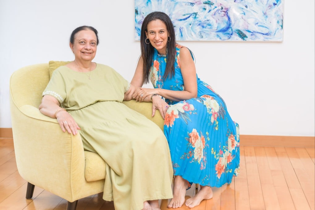 Red Door Counselling counsellor-in-training Angela Kaur Baura with her mother, who lives in Dubai. Kaur Baura says that Red Door’s online sessions, which she now helps host, help her cope with being a long-distance carer. Photo: Angela Kaur Baura