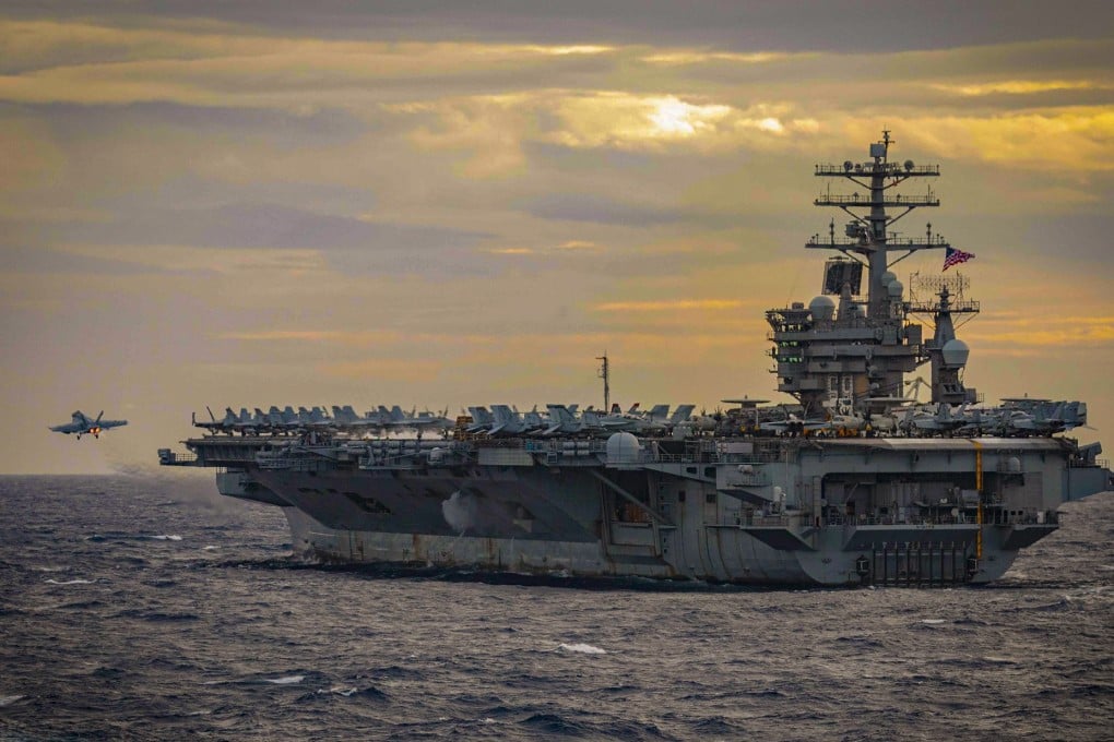 A fighter and helicopter launched from the USS Nimitz crashed on the same day last month. Photo: US Navy