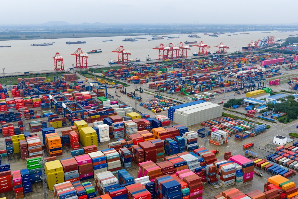 A container terminal at Nanjing Port in Jiangsu province last month. Photo: Xinhua