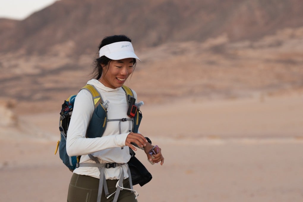 Ria Xi shows girls “they can go out and do hard things” on her run on the Sinai Trail in Egypt, in January 2025. Photo: Jack Lawes