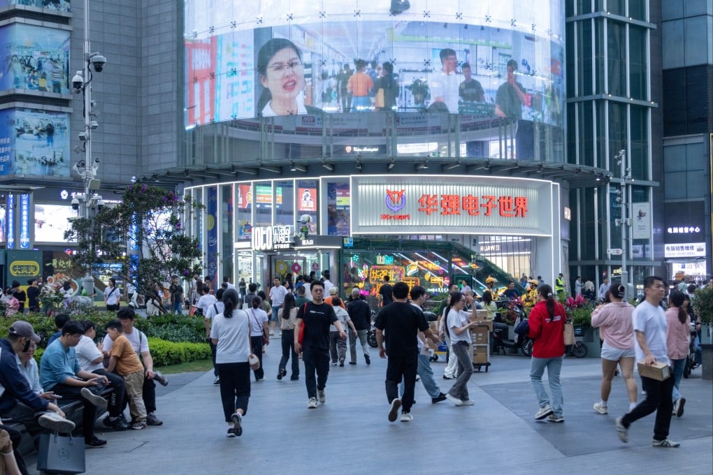 Shenzhen’s Huaqiangbei iis home to the world’s biggest  wholesale electronics market. Photo: Shutterstock