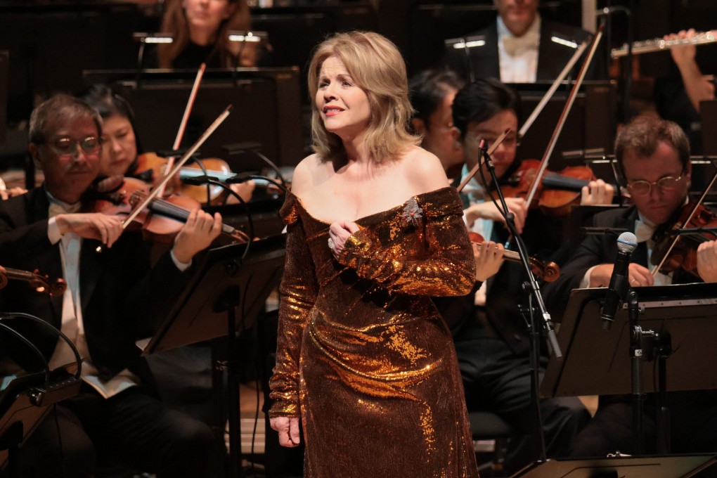 Renee Fleming performs during “Renee Fleming: Voice of Nature” at the Hong Kong Cultural Centre in October 2025. The shows performed on October 24-25 had a first half consisting of songs related to different aspects of nature, accompanied by a film created by the National Geographic Society. Photo: HK Phil