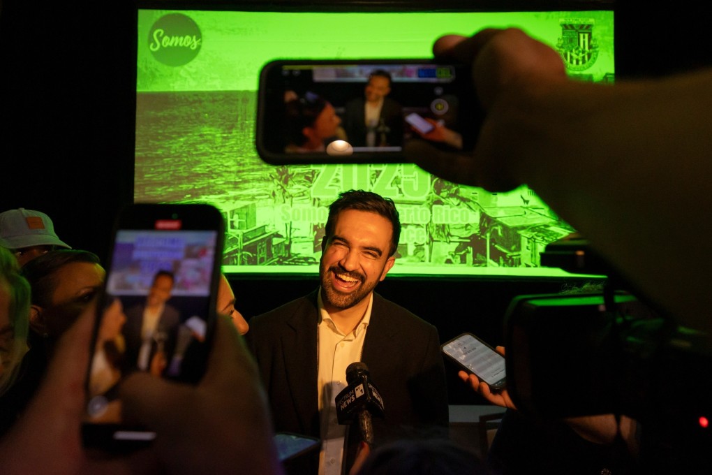 New York mayor-elect Zohran Mamdani meets  reporters during a conference in San Juan, Puerto Rico, on Thursday. Photo: AP