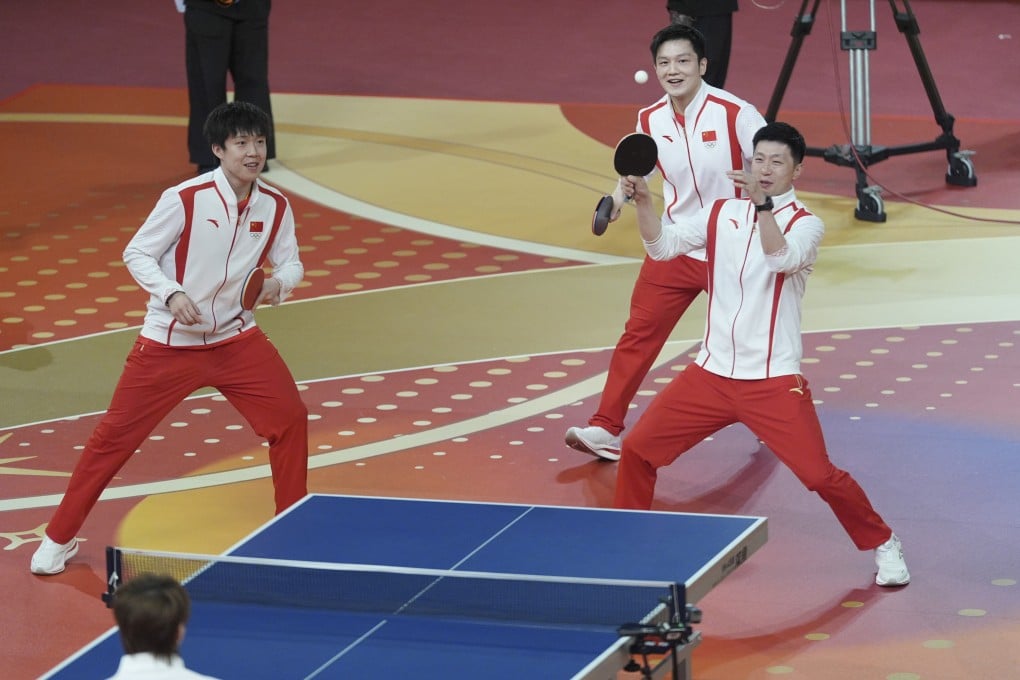 Table tennis players Wang Chuqin, Ma Long and Fan Zhendong will be among the biggest names competing at the National Games. Photo: Eugene Lee